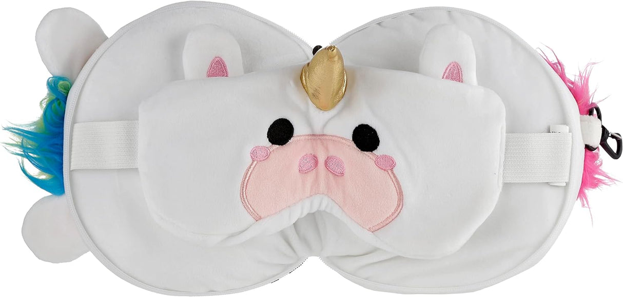 Unicorn Travel Pillow with Eye Mask