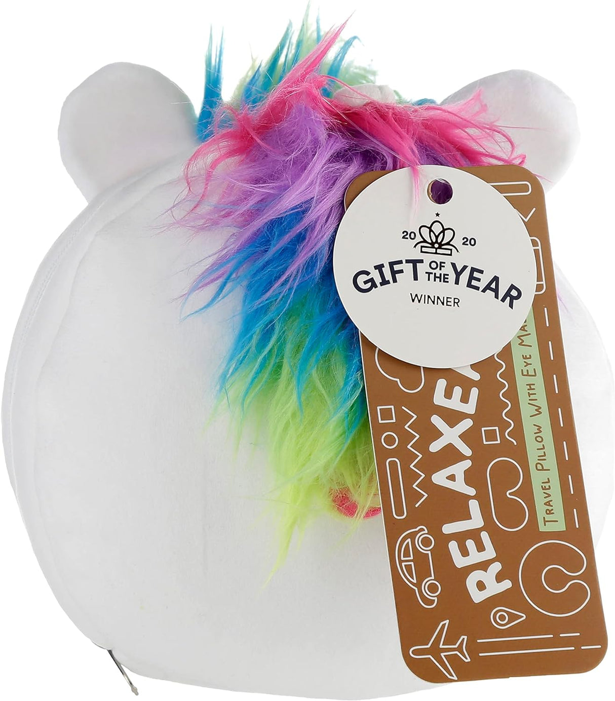 Unicorn Travel Pillow with Eye Mask