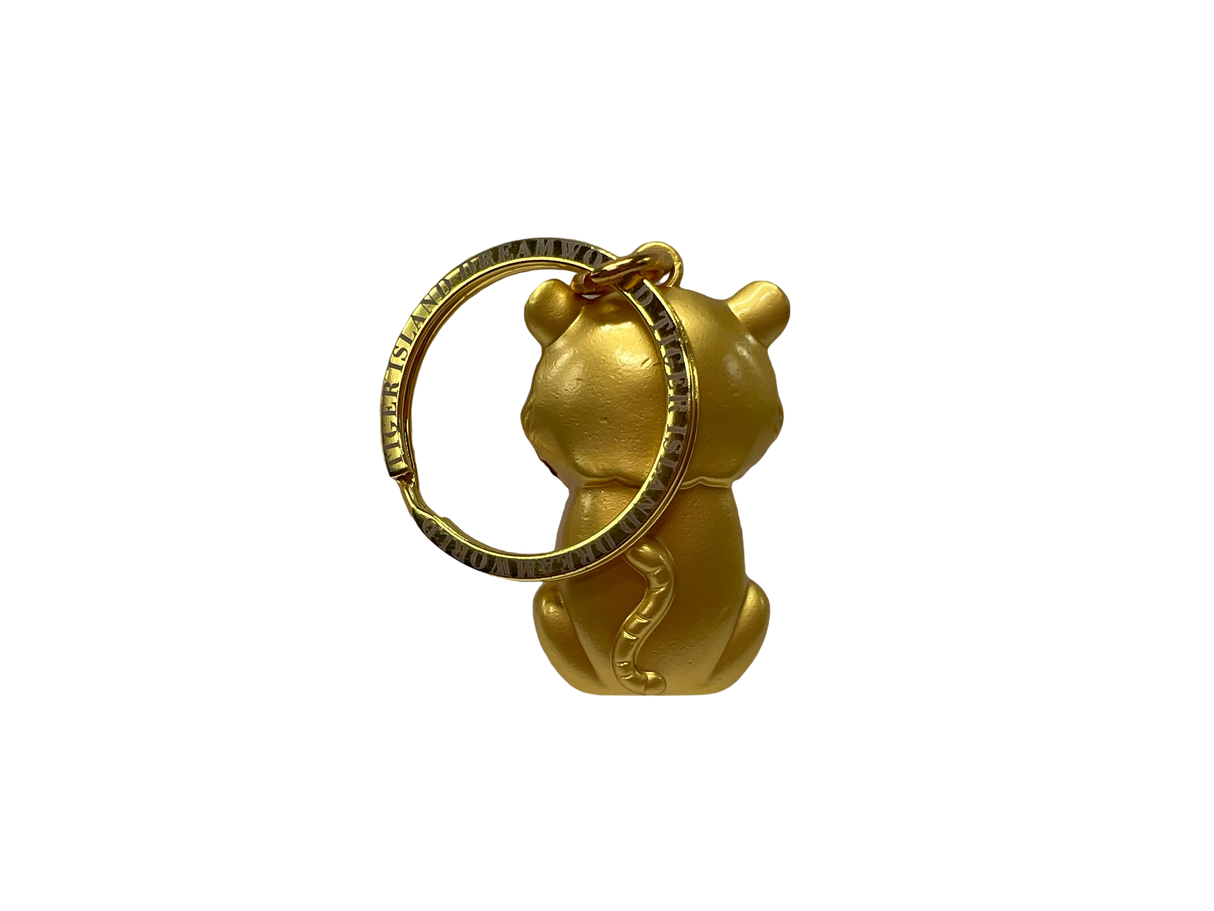 Tiger Island Regal Antique Gold Keyring