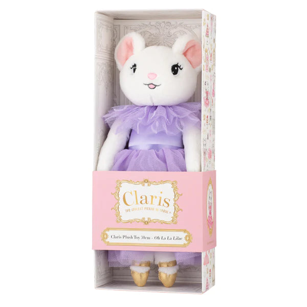 Claris the Chicest Mouse in Paris Plush 30cm - Oh La Lilac