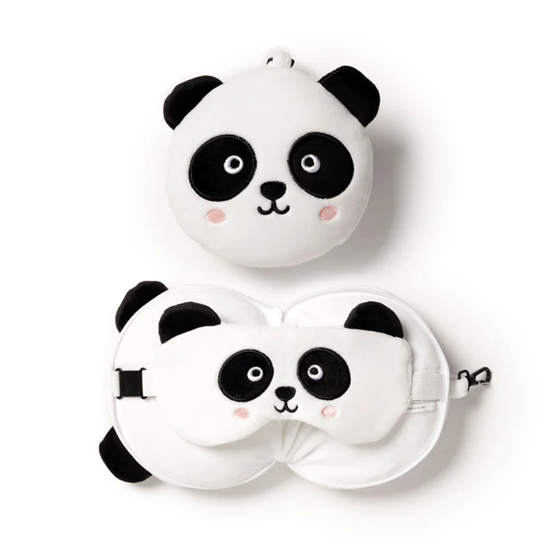 Panda Travel Pillow with Eye Mask