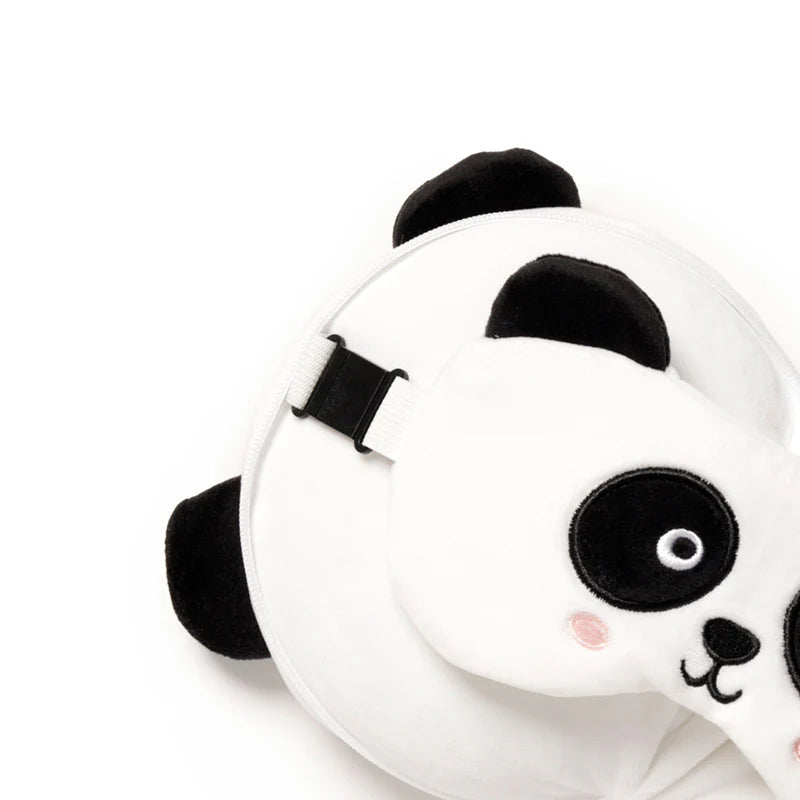 Panda Travel Pillow with Eye Mask