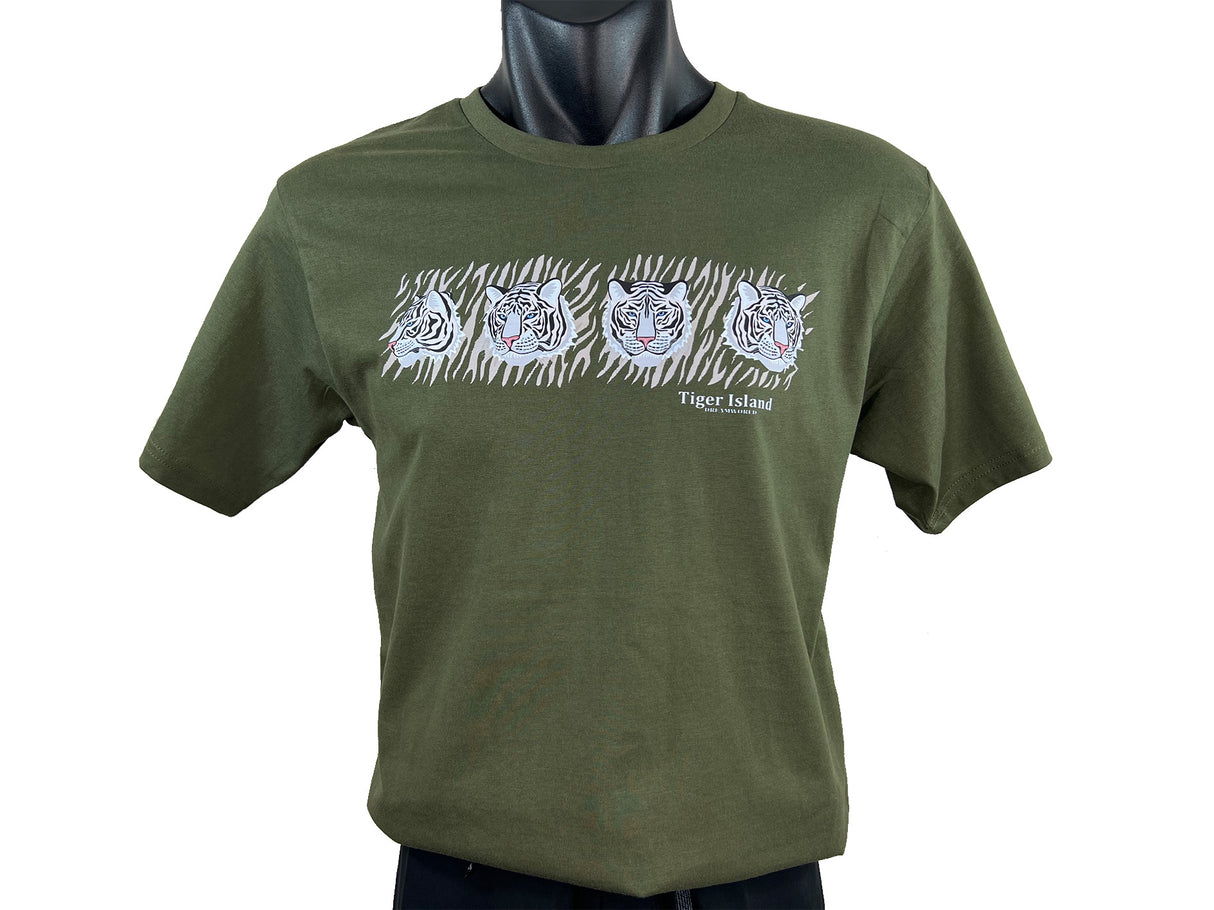 White Tiger Profiles Adult T-Shirt