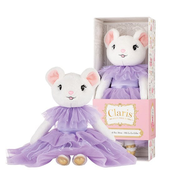 Claris the Chicest Mouse in Paris Plush 30cm - Oh La Lilac