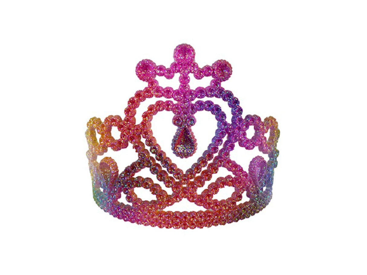 Glitter Rainbow Heart Tiara