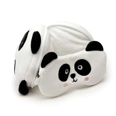 Panda Travel Pillow with Eye Mask