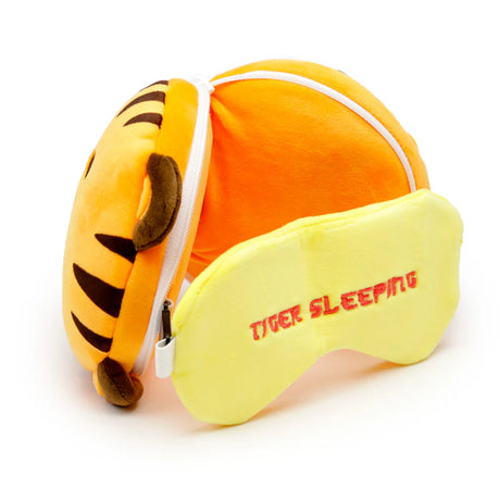 Tiger Travel Pillow with Eye Mask