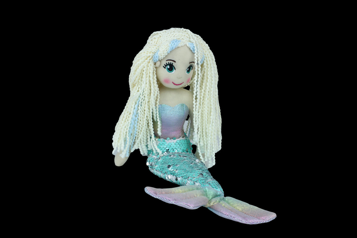 Sequined Pale Rainbow Mermaid - 45cm