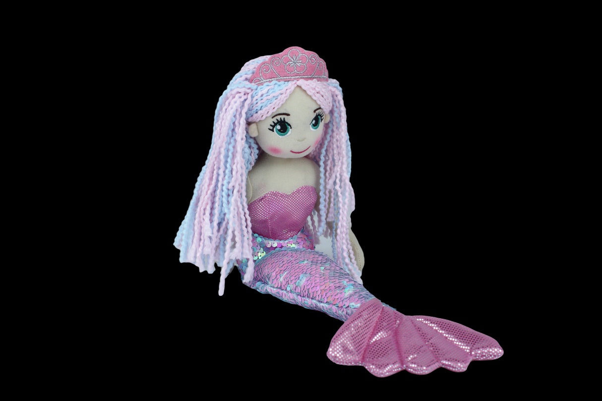 Sequined Candy Pink Mermaid -45cm