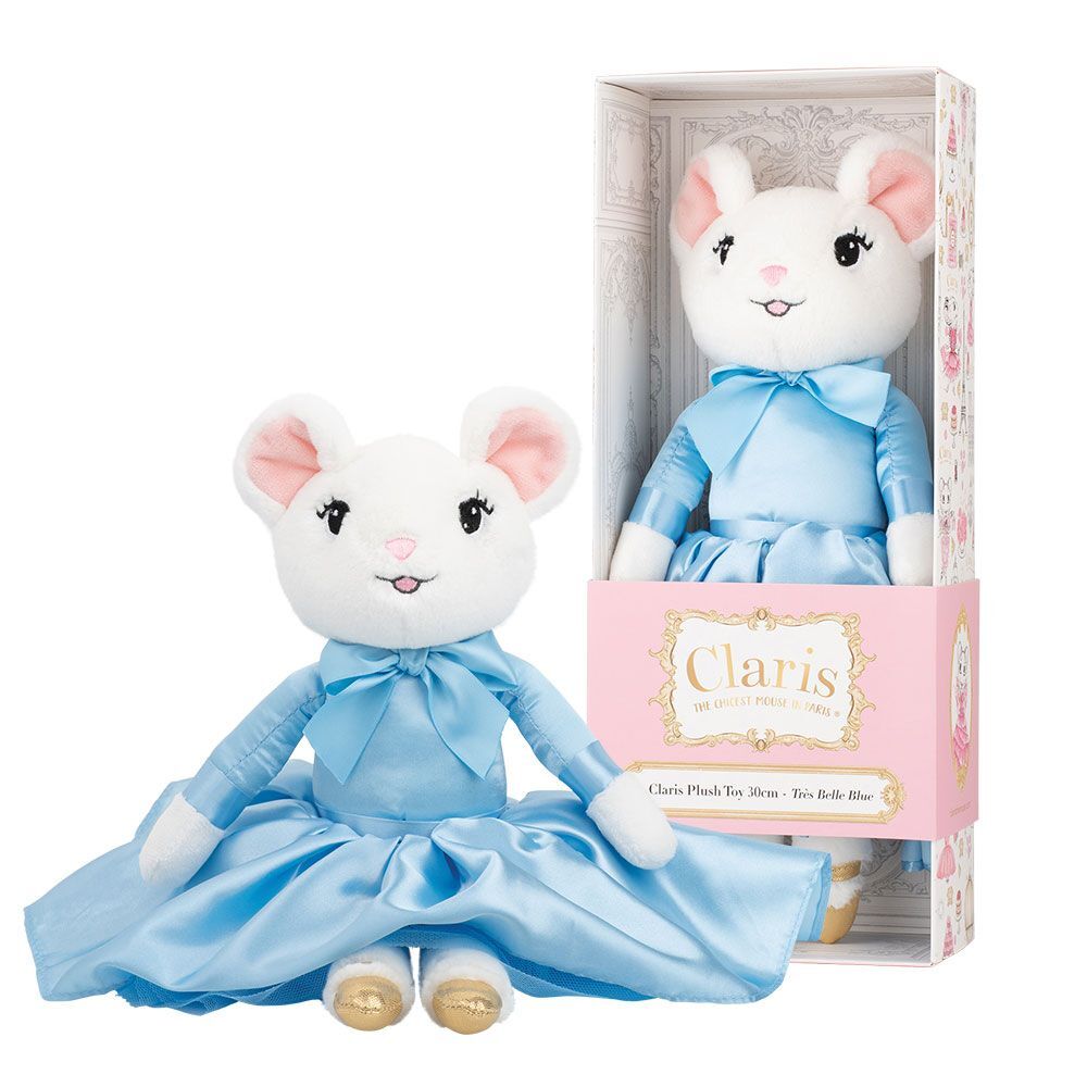 Claris the Chicest Mouse in Paris Plush 30cm - Belle Blue