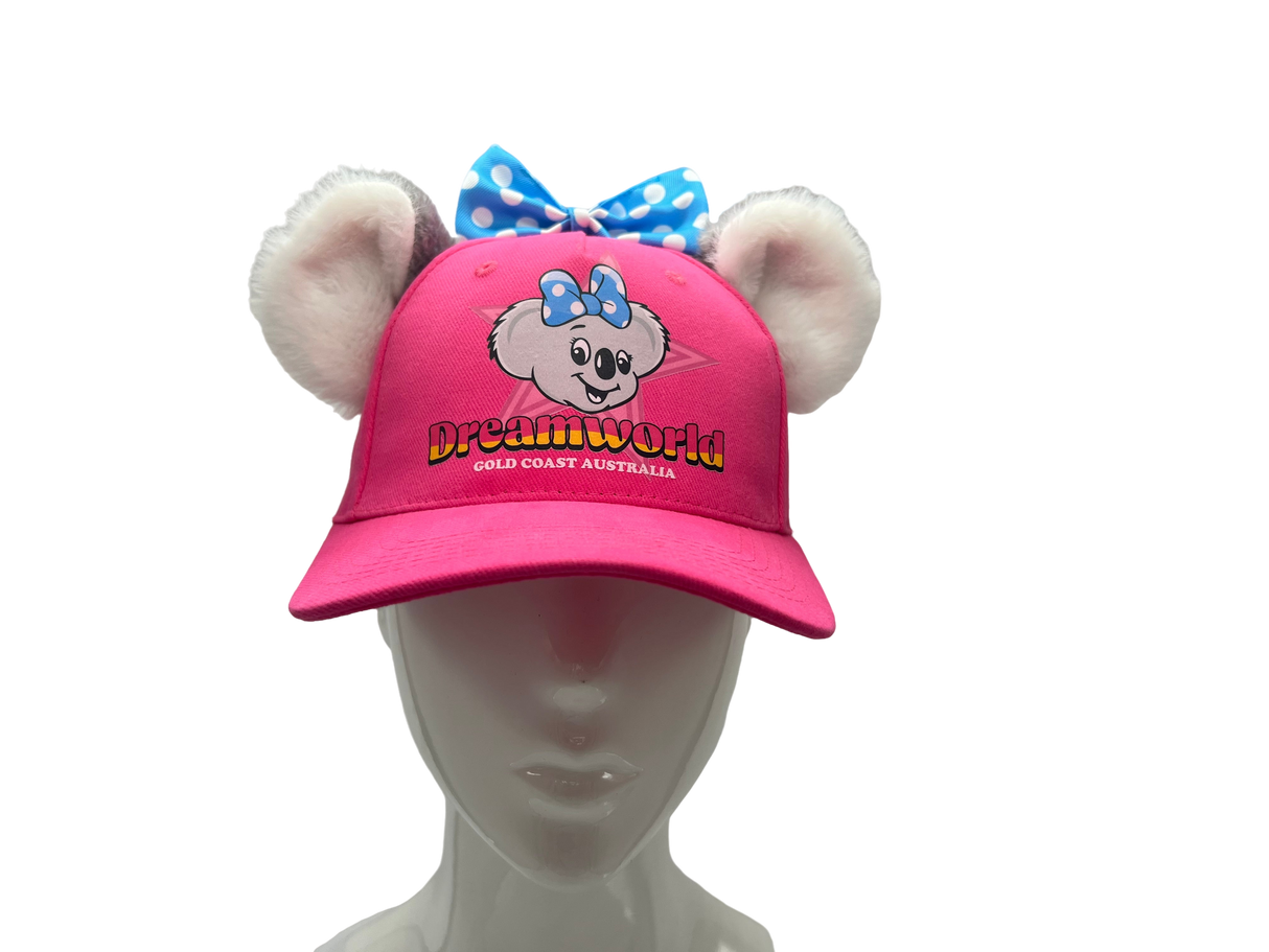 Belinda Cap with Ears & Bow - Pink – Dreamworld Online Store